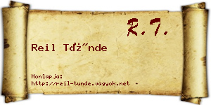 Reil Tünde névjegykártya